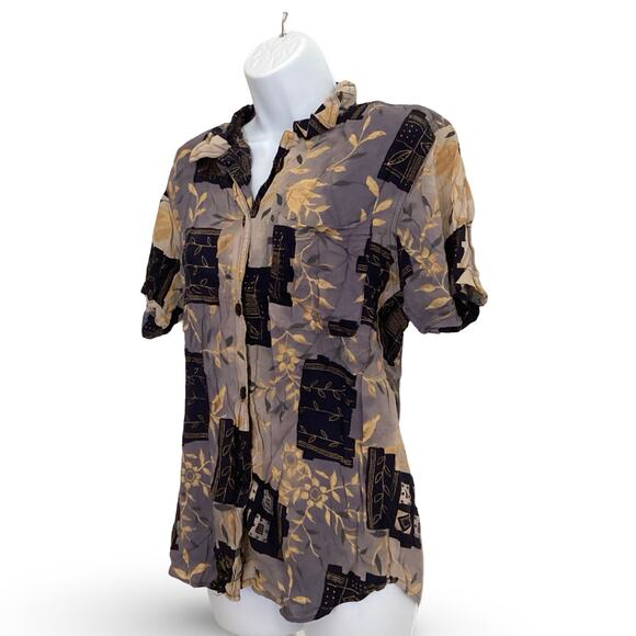 Vintage DPS New York Floral Button down - Picture 2 of 6